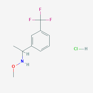 molecular formula C10H13ClF3NO B2671992 Methoxy({1-[3-(trifluoromethyl)phenyl]ethyl})amine hydrochloride CAS No. 1955557-61-5