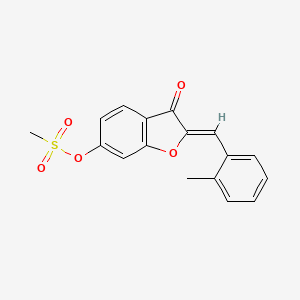 (Z)-2-(2-methylbenzylidene)-3-oxo-2,3-dihydrobenzofuran-6-yl methanesulfonate