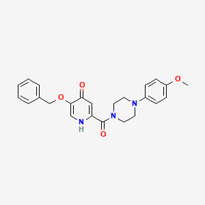 molecular formula C24H25N3O4 B2671996 5-(benzyloxy)-2-(4-(4-methoxyphenyl)piperazine-1-carbonyl)pyridin-4(1H)-one CAS No. 1021261-11-9
