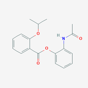 molecular formula C18H19NO4 B267200 2-(Acetylamino)phenyl 2-isopropoxybenzoate 