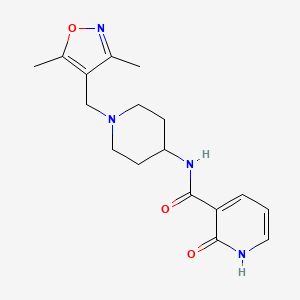 molecular formula C17H22N4O3 B2672006 N-{1-[(3,5-dimethylisoxazol-4-yl)methyl]piperidin-4-yl}-2-hydroxynicotinamide CAS No. 2108741-05-3