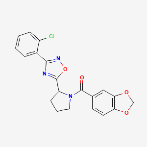 5-[1-(1,3-Benzodioxol-5-ylcarbonyl)pyrrolidin-2-yl]-3-(2-chlorophenyl)-1,2,4-oxadiazole