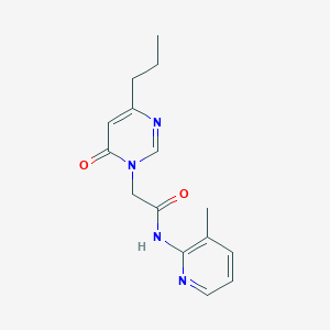 molecular formula C15H18N4O2 B2672025 N-(3-methylpyridin-2-yl)-2-(6-oxo-4-propylpyrimidin-1(6H)-yl)acetamide CAS No. 1170969-35-3