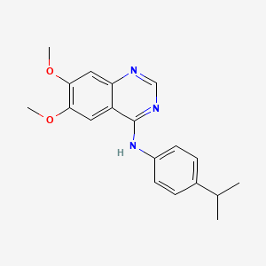 molecular formula C19H21N3O2 B2672030 N-(4-异丙基苯基)-6,7-二甲氧基-4-喹唑啉胺 CAS No. 477855-13-3