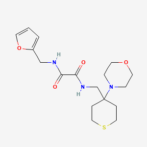 molecular formula C17H25N3O4S B2672031 N-(Furan-2-ylmethyl)-N'-[(4-morpholin-4-ylthian-4-yl)methyl]oxamide CAS No. 2380178-30-1