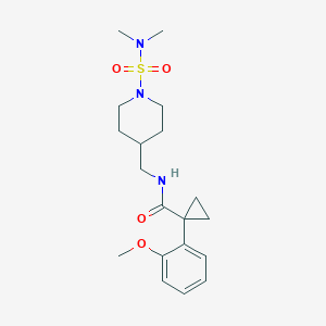 molecular formula C19H29N3O4S B2672032 N-{[1-(dimethylsulfamoyl)piperidin-4-yl]methyl}-1-(2-methoxyphenyl)cyclopropane-1-carboxamide CAS No. 2097911-60-7