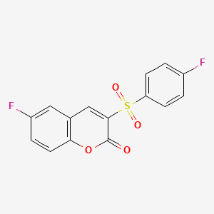 molecular formula C15H8F2O4S B2672048 6-fluoro-3-(4-fluorobenzenesulfonyl)-2H-chromen-2-one CAS No. 904432-58-2
