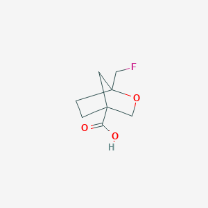 molecular formula C8H11FO3 B2672055 1-(Fluoromethyl)-2-oxabicyclo[2.2.1]heptane-4-carboxylic acid CAS No. 2460755-32-0