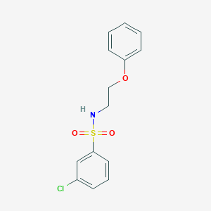 molecular formula C14H14ClNO3S B2672060 3-chloro-N-(2-phenoxyethyl)benzenesulfonamide CAS No. 1105234-37-4