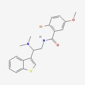molecular formula C20H21BrN2O2S B2672078 N-(2-(benzo[b]thiophen-3-yl)-2-(dimethylamino)ethyl)-2-bromo-5-methoxybenzamide CAS No. 2034569-48-5