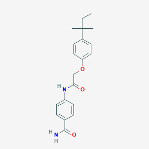 molecular formula C20H24N2O3 B267208 4-{[(4-Tert-pentylphenoxy)acetyl]amino}benzamide 