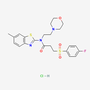 3-((4-fluorophenyl)sulfonyl)-N-(6-methylbenzo[d]thiazol-2-yl)-N-(2-morpholinoethyl)propanamide hydrochloride