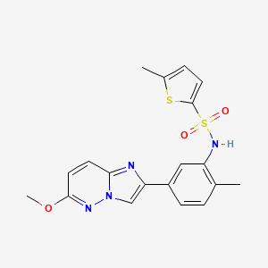 B2672097 N-(5-(6-methoxyimidazo[1,2-b]pyridazin-2-yl)-2-methylphenyl)-5-methylthiophene-2-sulfonamide CAS No. 946290-94-4