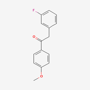 molecular formula C15H13FO2 B2672108 2-(3-氟苯基)-1-(4-甲氧基苯基)乙酮 CAS No. 153529-18-1