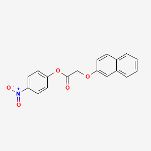 molecular formula C18H13NO5 B2672138 4-硝基苯基 2-(萘-2-氧基)乙酸酯 CAS No. 118734-24-0