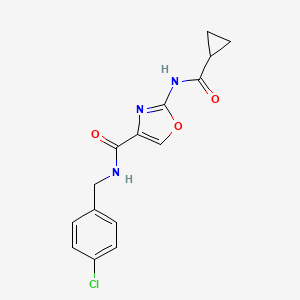 N-(4-chlorobenzyl)-2-(cyclopropanecarboxamido)oxazole-4-carboxamide