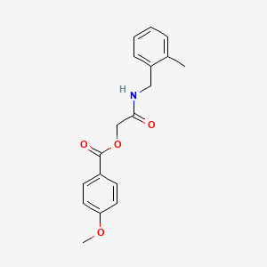 molecular formula C18H19NO4 B2672141 [2-[(2-Methylphenyl)methylamino]-2-oxoethyl] 4-methoxybenzoate CAS No. 1795031-65-0