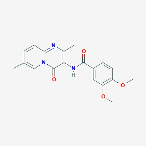 molecular formula C19H19N3O4 B2672142 N-(2,7-dimethyl-4-oxo-4H-pyrido[1,2-a]pyrimidin-3-yl)-3,4-dimethoxybenzamide CAS No. 941965-64-6