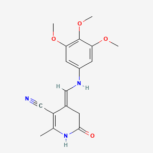 2-Methyl-6-oxo-4-[(3,4,5-trimethoxyanilino)methylene]-1,4,5,6-tetrahydro-3-pyridinecarbonitrile