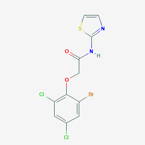 molecular formula C11H7BrCl2N2O2S B267215 2-(2-bromo-4,6-dichlorophenoxy)-N-(1,3-thiazol-2-yl)acetamide 