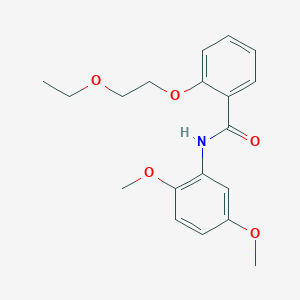 molecular formula C19H23NO5 B267216 N-(2,5-dimethoxyphenyl)-2-(2-ethoxyethoxy)benzamide 