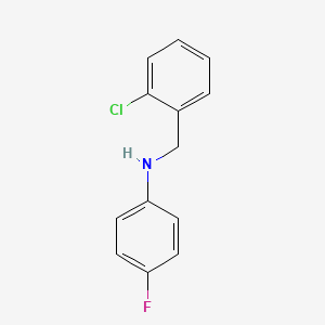 molecular formula C13H11ClFN B2672161 N-[(2-氯苯基)甲基]-4-氟苯胺 CAS No. 356531-97-0