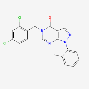 5-[(2,4-Dichlorophenyl)methyl]-1-(2-methylphenyl)pyrazolo[3,4-d]pyrimidin-4-one