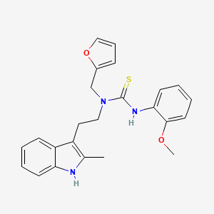 1-(furan-2-ylmethyl)-3-(2-methoxyphenyl)-1-(2-(2-methyl-1H-indol-3-yl)ethyl)thiourea