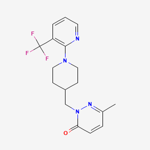 6-Methyl-2-({1-[3-(trifluoromethyl)pyridin-2-yl]piperidin-4-yl}methyl)-2,3-dihydropyridazin-3-one