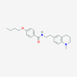 molecular formula C23H30N2O2 B2672177 4-butoxy-N-(2-(1-methyl-1,2,3,4-tetrahydroquinolin-6-yl)ethyl)benzamide CAS No. 946362-49-8