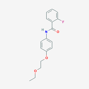 molecular formula C17H18FNO3 B267218 N-[4-(2-ethoxyethoxy)phenyl]-2-fluorobenzamide 