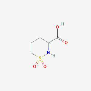 molecular formula C5H9NO4S B2672181 1,1-Dioxothiazinane-3-carboxylic acid CAS No. 3854-37-3