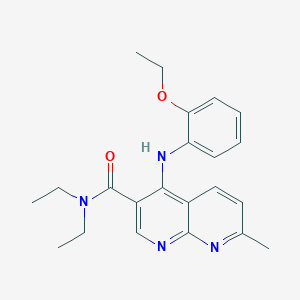 4-((2-ethoxyphenyl)amino)-N,N-diethyl-7-methyl-1,8-naphthyridine-3-carboxamide