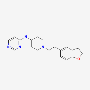molecular formula C20H26N4O B2672194 N-{1-[2-(2,3-二氢-1-苯并呋喃-5-基)乙基]哌啶-4-基}-N-甲基嘧啶-4-胺 CAS No. 2201777-55-9