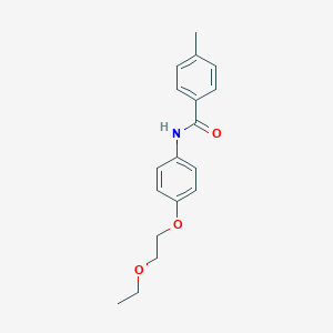 molecular formula C18H21NO3 B267221 N-[4-(2-ethoxyethoxy)phenyl]-4-methylbenzamide 