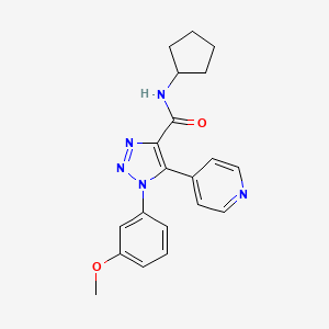 molecular formula C20H21N5O2 B2672213 N-cyclopentyl-1-(3-methoxyphenyl)-5-(pyridin-4-yl)-1H-1,2,3-triazole-4-carboxamide CAS No. 1326896-32-5