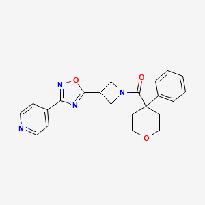 (4-phenyltetrahydro-2H-pyran-4-yl)(3-(3-(pyridin-4-yl)-1,2,4-oxadiazol-5-yl)azetidin-1-yl)methanone