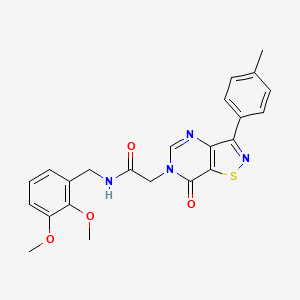 Methyl 4-{[({6-[4-(2-fluorophenyl)piperazin-1-yl]pyrimidin-4-yl}thio)acetyl]amino}benzoate