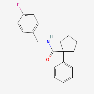 N-[(4-fluorophenyl)methyl]-1-phenylcyclopentane-1-carboxamide