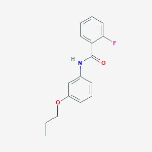molecular formula C16H16FNO2 B267224 2-fluoro-N-(3-propoxyphenyl)benzamide 