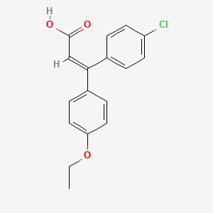 molecular formula C17H15ClO3 B2672264 (Z)-3-(4-氯苯基)-3-(4-乙氧苯基)丙-2-烯酸 CAS No. 1226485-83-1