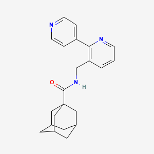 molecular formula C22H25N3O B2672272 (3r,5r,7r)-N-([2,4'-联吡啶]-3-基甲基)孔雀石-1-甲酰胺 CAS No. 2034432-45-4
