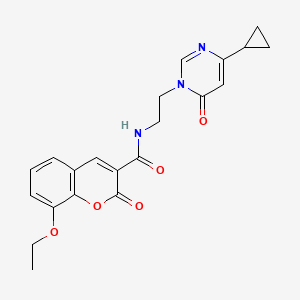 N-(2-(4-cyclopropyl-6-oxopyrimidin-1(6H)-yl)ethyl)-8-ethoxy-2-oxo-2H-chromene-3-carboxamide