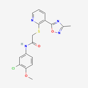 N-(3-chloro-4-methoxyphenyl)-2-((3-(3-methyl-1,2,4-oxadiazol-5-yl)pyridin-2-yl)thio)acetamide