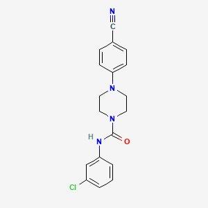 N-(3-chlorophenyl)-4-(4-cyanophenyl)tetrahydro-1(2H)-pyrazinecarboxamide