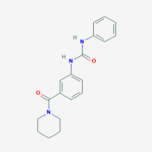 molecular formula C19H21N3O2 B267228 N-phenyl-N'-[3-(1-piperidinylcarbonyl)phenyl]urea 