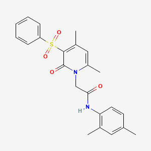2-[4,6-dimethyl-2-oxo-3-(phenylsulfonyl)pyridin-1(2H)-yl]-N-(2,4-dimethylphenyl)acetamide