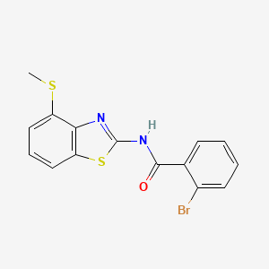 molecular formula C15H11BrN2OS2 B2672283 2-bromo-N-(4-(methylthio)benzo[d]thiazol-2-yl)benzamide CAS No. 941877-83-4