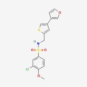 3-chloro-N-{[4-(furan-3-yl)thiophen-2-yl]methyl}-4-methoxybenzene-1-sulfonamide