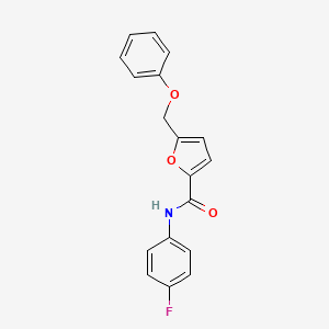molecular formula C18H14FNO3 B2672289 N-(4-氟苯基)-5-(苯氧甲基)呋喃-2-甲酰胺 CAS No. 862389-96-6